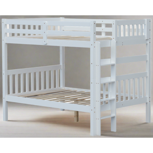 Bunk Bed Full over Full End Ladder White