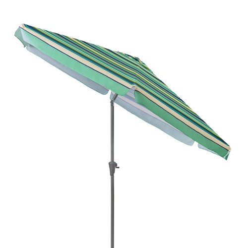 Parasol de patio excentré vert et blanc 10&nbsp;pi de CorLiving