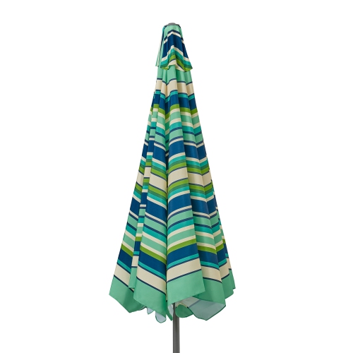 Parasol de patio excentré vert et blanc 10&nbsp;pi de CorLiving