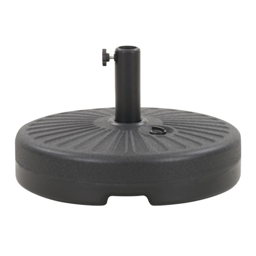 CORLIVING  Dark Plastic Umbrella Base With Steel-Lined Attachment Piece In Gray