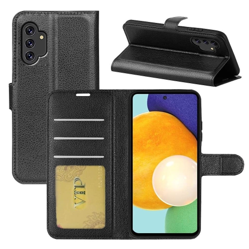 CSMART  [Cs] Samsung Galaxy A54 5G Case, Magnetic Leather Folio Wallet Flip Case Cover With Card Slot In Black