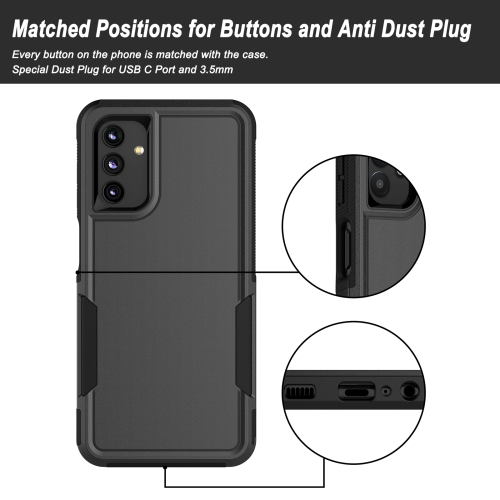 【CSmart】 Dual Layers Heavy Duty Rubber Armor Bumper Hard Case Cover for Samsung Galaxy A54 5G, Navy