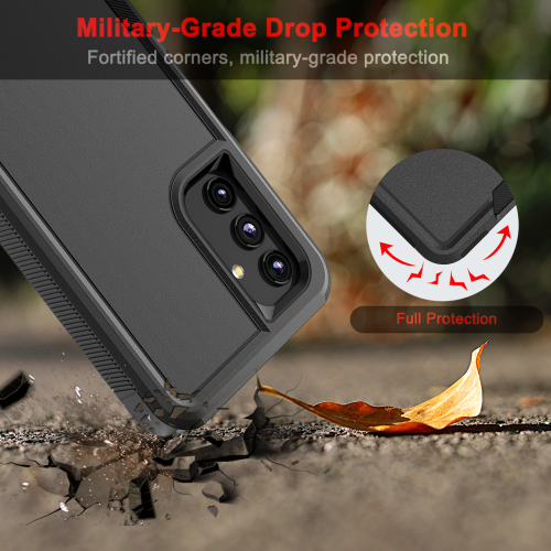 【CSmart】 Dual Layers Heavy Duty Rubber Armor Bumper Hard Case Cover for Samsung Galaxy A54 5G, Navy