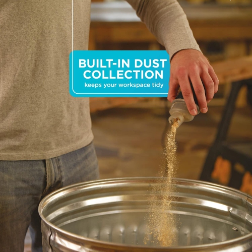 BLACK+DECKER Orbital Sander, 5 Inch, 2.0 Amp, 12000 OPM, Corded, 1 Sandpaper Sheet and Dust Bag Included