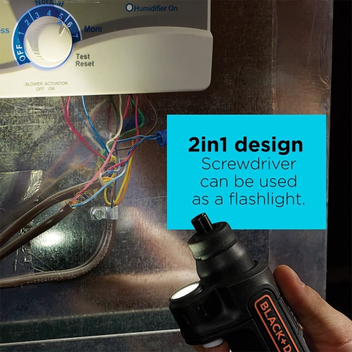 BLACK+DECKER 4V MAX* Cordless Screwdriver with LED Light