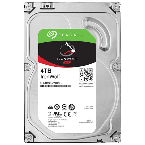 Seagate IronWolf 4TB 3.5" 5400 RPM SATA NAS Internal Hard Drive (ST4000VNA06)