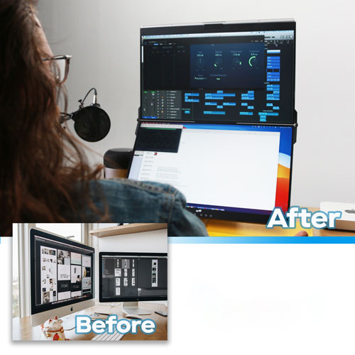 Moniteur ACL IPS QHD 75 Hz à écran tactile de 24 po Geminos X de Mobile Pixels avec temps de réponse de 14 ms gris à gris - Noir