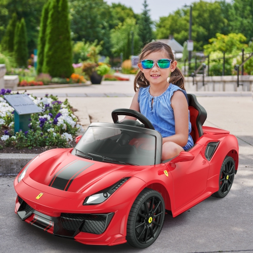 Ferrari 488 Pista Spider with Leather Seat and Remote Control 12V Licensed