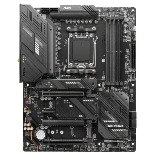MSI MAG X670E Tomahawk WIFI ATX AM5 DDR5 Motherboard for AMD Ryzen 9000/8000/7000 Series CPUs