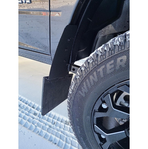 Prograde 12" RUBBER & Stainless Steel Kickback Mudflaps - FRONT 2PCS