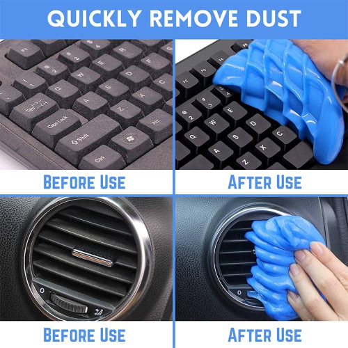 Dust Cleaner Universal Cleaning Gel 160g - for Keyboard, Car Vents, Dashboard, Home and Office, Reusable Dust Remover