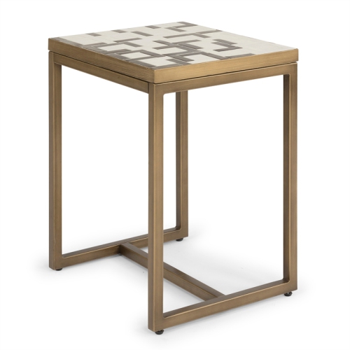 Homestyles Geometric Metal End Table