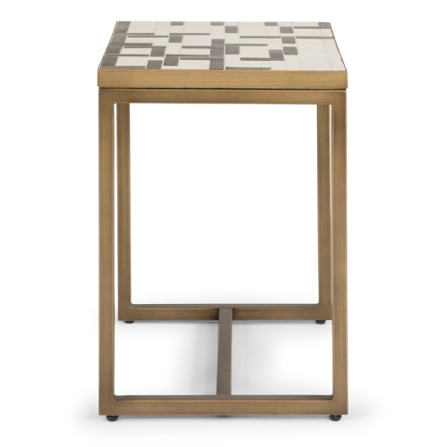 Homestyles Geometric Metal End Table