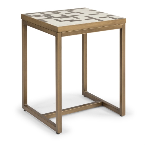 Homestyles Geometric Metal End Table