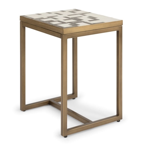 Homestyles Geometric Metal End Table