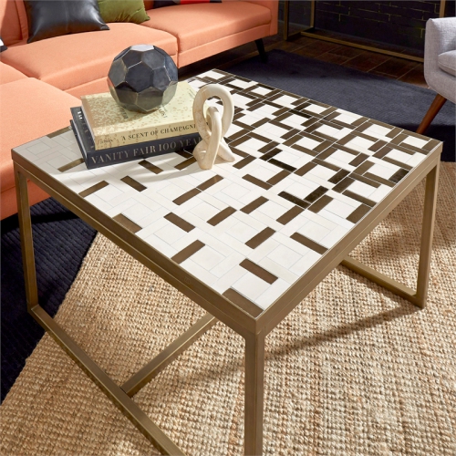 Homestyles Geometric Metal Coffee Table
