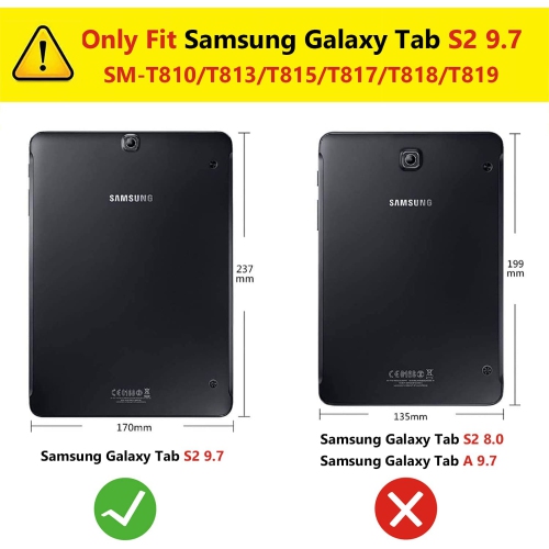 Case for Samsung Galaxy Tab S2 9.7 inch, 360 Degree Rotating Stand Case Smart Protective Cover, Bonus Stylus Pen,Screen Film (Purp