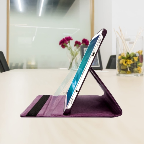Case for Samsung Galaxy Tab S2 9.7 inch, 360 Degree Rotating Stand Case Smart Protective Cover, Bonus Stylus Pen,Screen Film (Purp