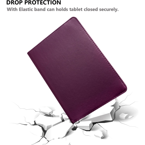 Case for Samsung Galaxy Tab S2 9.7 inch, 360 Degree Rotating Stand Case Smart Protective Cover, Bonus Stylus Pen,Screen Film (Purp