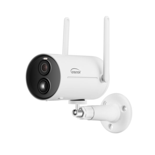 Gyration Cyberview 3010 3MP Smart WiFi Bullet Camera – Solar Powered, AI Detection, 2-Way Audio, IP65, Cloud & SD Storage, Night Vision, Works with