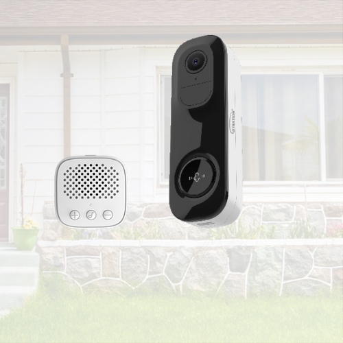 Gyration CYBERVIEW 3000 Full HD 2K Video Doorbell Camera with Chime Bundle, Wi-Fi, Motion Detection, Two-Way Audio, Cloud/SD Storage, Compatible with