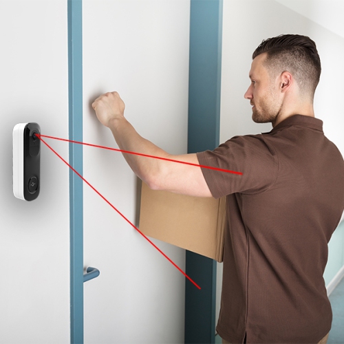 Gyration CYBERVIEW 3000 Full HD 2K Video Doorbell Camera with Chime Bundle, Wi-Fi, Motion Detection, Two-Way Audio, Cloud/SD Storage, Compatible with