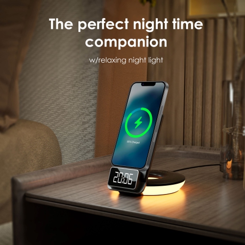 Rexing RS7 3-in-1 Wireless Charging Station, Touch Control, Table-Desk Lamps - Black
