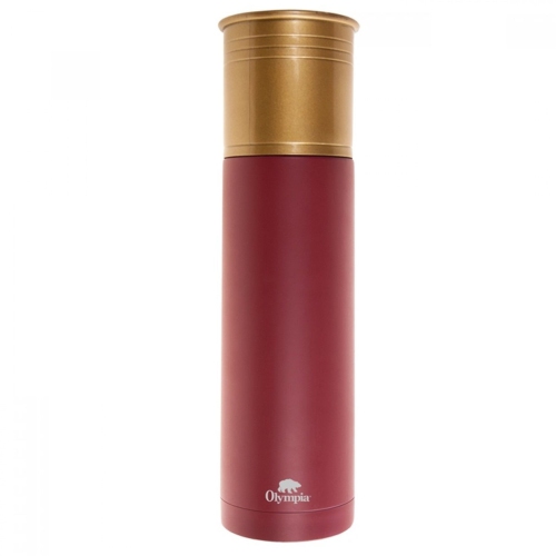 Olympia - Bouteille Isolante Style Douille de Fusil, Capacité de 750mL, Rouge