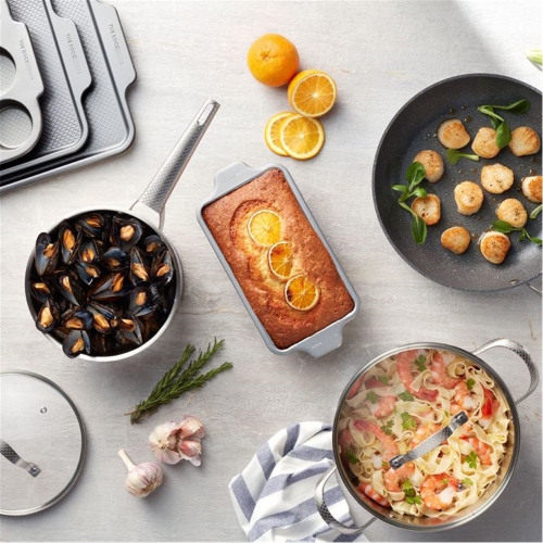 Starfrit - Ensemble de 2 Moule de Cuisson Rond The Rock Wave, Diamètre de 9", Acier au Carbone