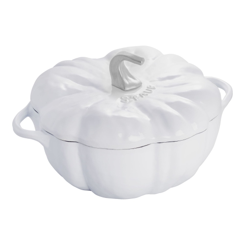 STAUB  La Cocotte 3.5 L Cast Iron Pumpkin Cocotte, Pure-White