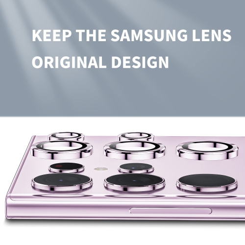 Galaxy S23 Ultra - Samsung Galaxy S23 Ultra Camera Lens Protector, 9H Tempered Glass Camera Cover Screen Protector Metal Individual Ring for Samsung
