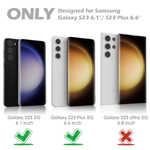 3 Pack Camera Lens Proetctor Compatible with Samsung Galaxy S23 / S23 Plus Tempered Glass, 9H Hardness & Ultra HD, Anti-Scratch, Easy to Install for