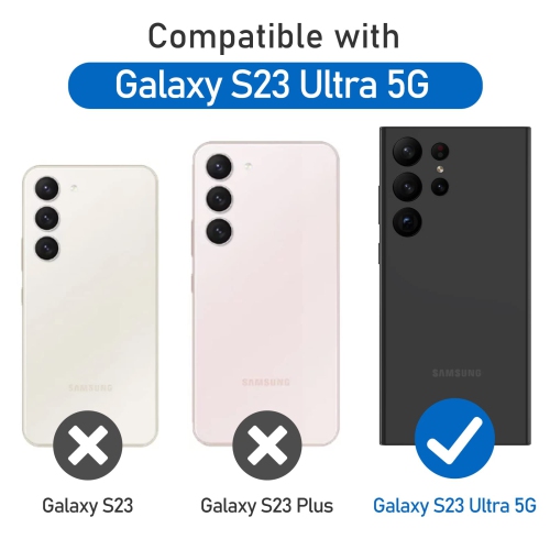 Camera Lens Protector for Samsung Galaxy S23 Ultra 6.8'' 5G, Ultra-Thin Tempered Glass with Aluminum Edge,Scratch-Proof Alloy Camera Cover Protection