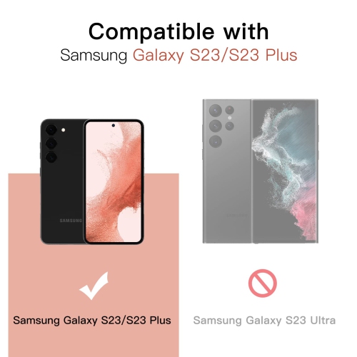 Camera Lens Protector for Samsung Galaxy S23 5G 6.1-Inch / S23 Plus 5G 6.6-Inch, 9H Tempered Glass Metal Individual Ring Cover, Easy Installation