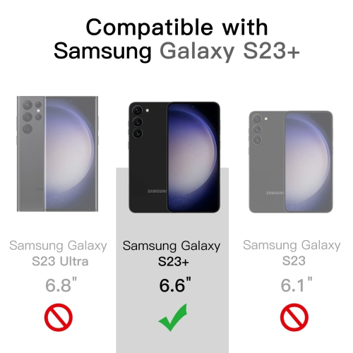 5 in 1 Matte Case for Samsung Galaxy S23+ Plus 6.6-Inch with 2 Screen Protector and 2 Camera Lens Protector, Translucent Back Protective Phone Cover,