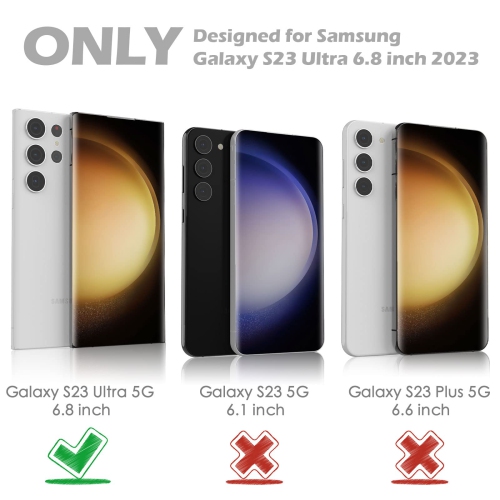 4 Pack Camera Lens Protector for Samsung Galaxy S23 Ultra 2023, HD Tempered Glass Scratch-Resistant Case Friendly Back Camera Screen Protective Film