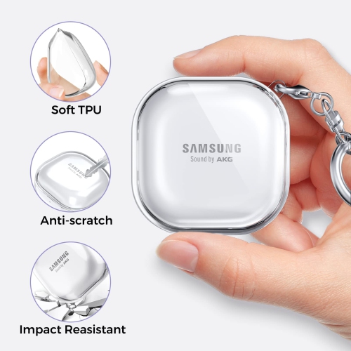 Samsung Galaxy Buds 2 Pro Case / Galaxy Buds 2 Case / Galaxy Buds Pro Case / Galaxy Buds Live Case Transparent Cover Anti-Yellowing