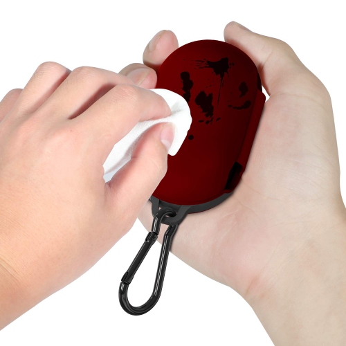 2 Pack Silicone Case Cover for Galaxy Buds Case 2019/Galaxy Buds + Plus Case 2020, with Carabiner, Anti-Lost & Shockproof Soft Skin Accessories for