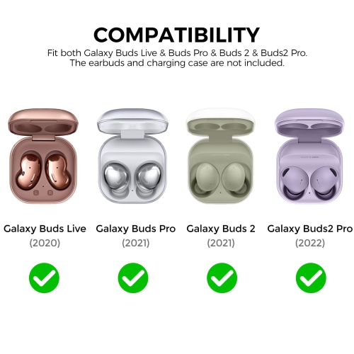 Samsung Galaxy Buds 2 Pro Case/Buds Pro Case/Buds Live Case/Buds 2 Case Hard PC Shockproof Case Crystal Shape Protective Cover with Keychain