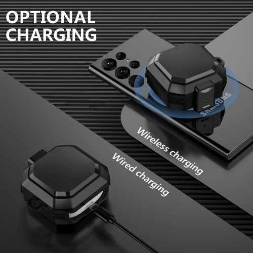 Armor Case Cover for Samsung Galaxy Buds Pro Case/Galaxy Buds Live Case/Galaxy Buds 2 Case Cover Hard PC Shockproof Case Cover with