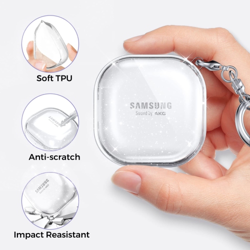 Samsung Galaxy Buds 2 Pro Case / Galaxy Buds 2 Case / Galaxy Buds Pro Case / Galaxy Buds Live Case Transparent Cover Anti-Yellowing