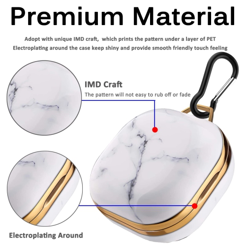 Samsung Galaxy Buds 2 Case, Galaxy Buds Live Case, Galaxy Buds Pro Case, Galaxy Buds 2 Pro Case, Hard PC Anti-Drop Shockproof Full Body Protection