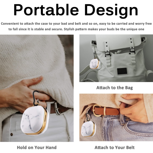 Samsung Galaxy Buds 2 Case, Galaxy Buds Live Case, Galaxy Buds Pro Case, Galaxy Buds 2 Pro Case, Hard PC Anti-Drop Shockproof Full Body Protection