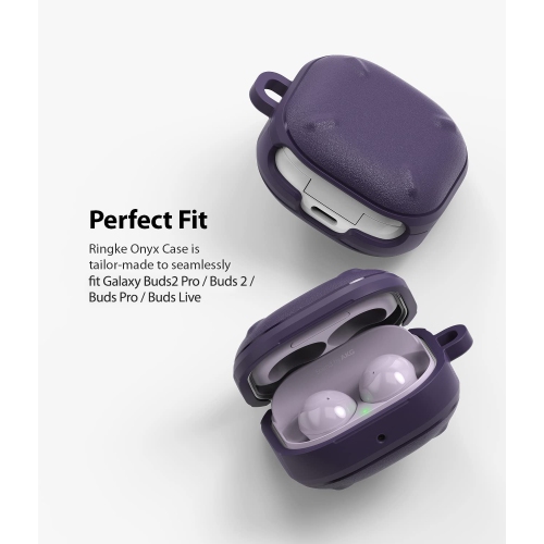Samsung Galaxy Buds 2 Pro Case, Galaxy Buds 2, Galaxy Buds Pro, and Galaxy Buds Live, Rugged Shockproof Cover for Galaxy Buds2 Pro - Purple