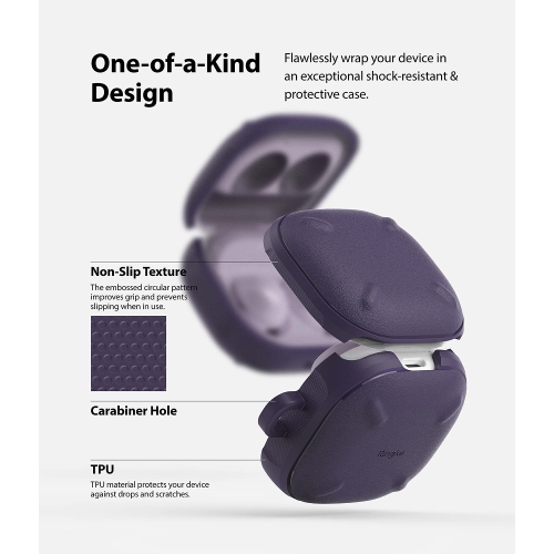 Samsung Galaxy Buds 2 Pro Case, Galaxy Buds 2, Galaxy Buds Pro, and Galaxy Buds Live, Rugged Shockproof Cover for Galaxy Buds2 Pro - Purple