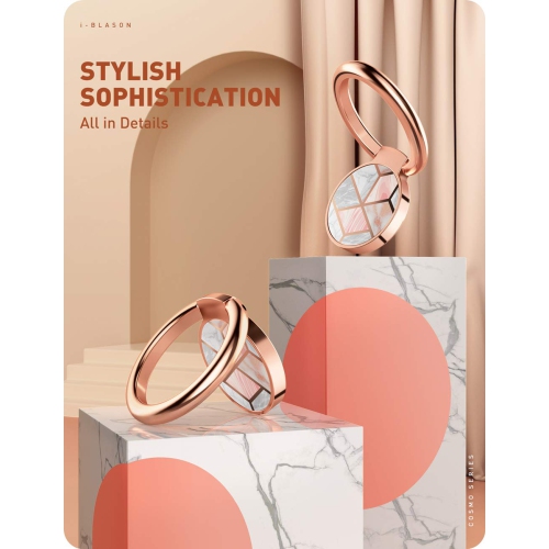 Cell Phone Ring Holder Finger Ring Stand 360° Rotation and 180° Flip Universal Kickstand Metal Grip Holder for Magnetic Car Mount