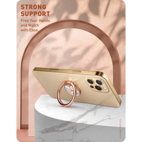 Cell Phone Ring Holder Finger Ring Stand 360° Rotation and 180° Flip Universal Kickstand Metal Grip Holder for Magnetic Car Mount