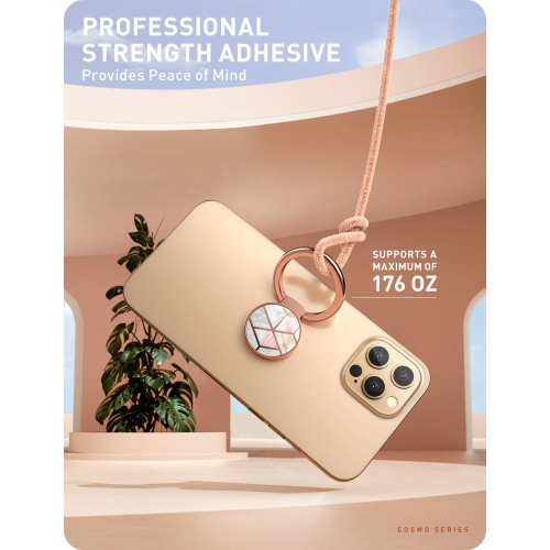 Cell Phone Ring Holder Finger Ring Stand 360° Rotation and 180° Flip Universal Kickstand Metal Grip Holder for Magnetic Car Mount