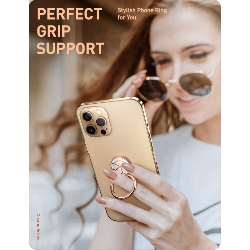 Cell Phone Ring Holder Finger Ring Stand 360° Rotation and 180° Flip Universal Kickstand Metal Grip Holder for Magnetic Car Mount