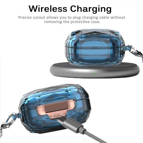 Samsung Galaxy Buds Live 2020/Galaxy Buds Pro 2021/Galaxy Buds 2 2021/Galaxy Buds 2 Pro 2022 Clear Case Cover Hard PC Diamond Pattern Crystal